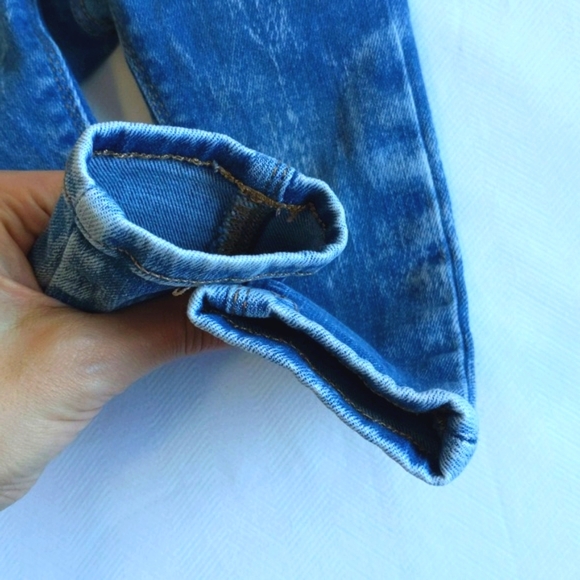 old navy acid wash ballerina stretch skinny denim jeans 18-24 months baby girl - Picture 3 of 7